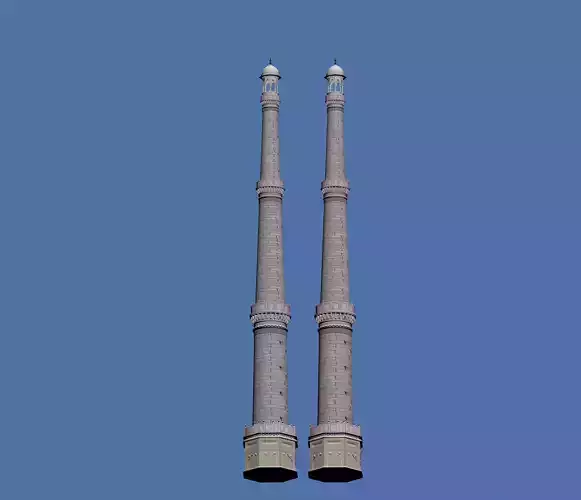 Interesting tower - taj mahal piller - 3d model 3D model
