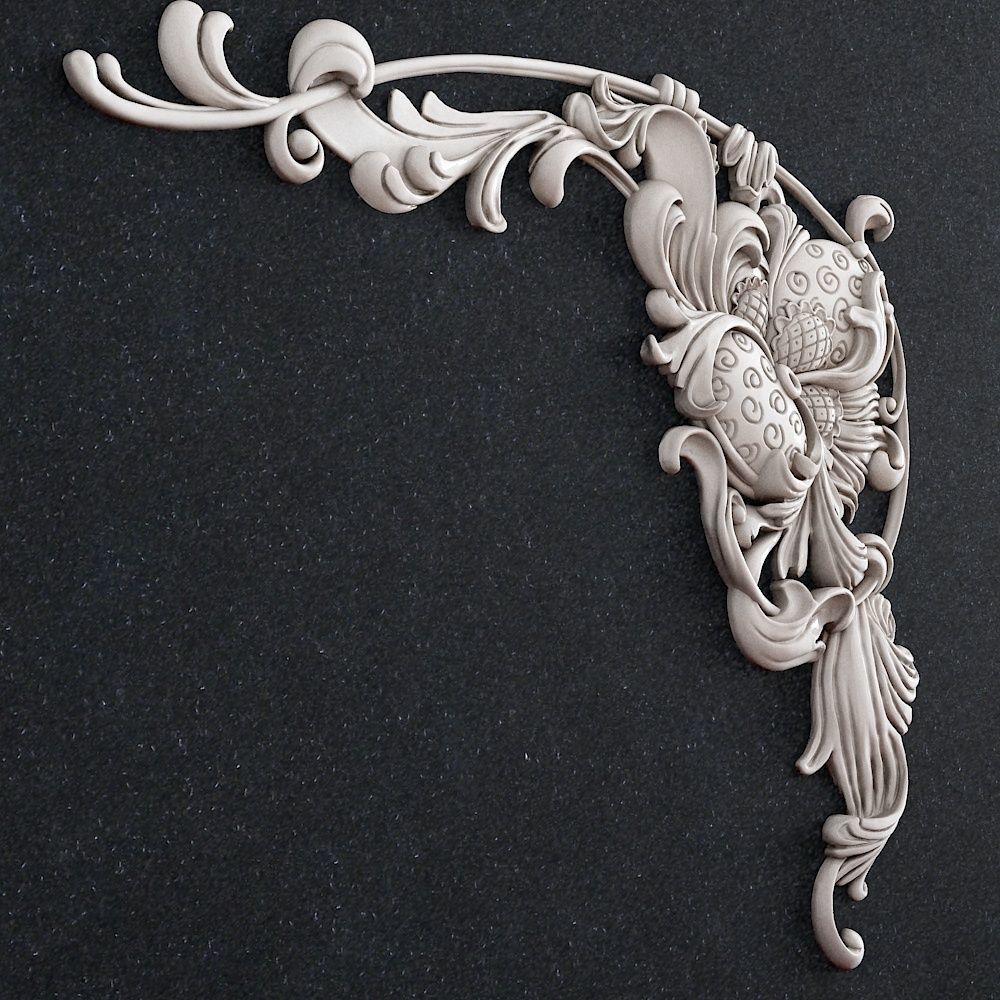 Jewelry angle corner 1 corbel 3D print model_1