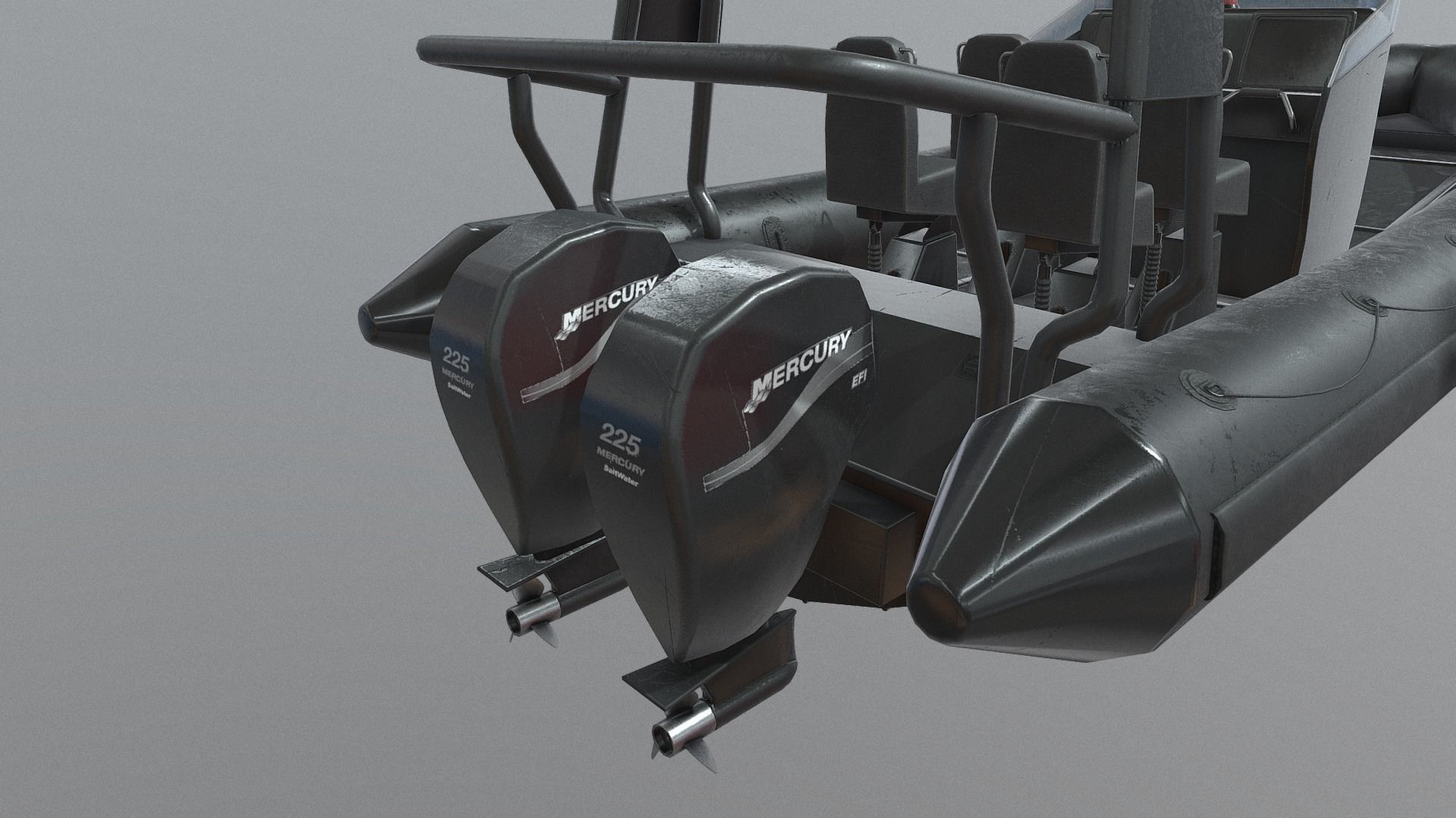 Modular Rib Low-poly 3D model_9