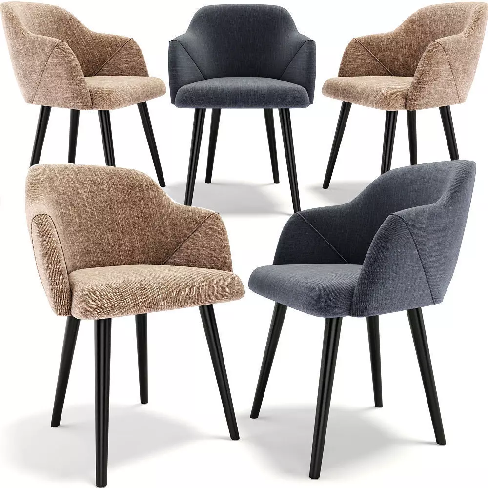 Creggan Upholstered Dining Chair 3D model_0