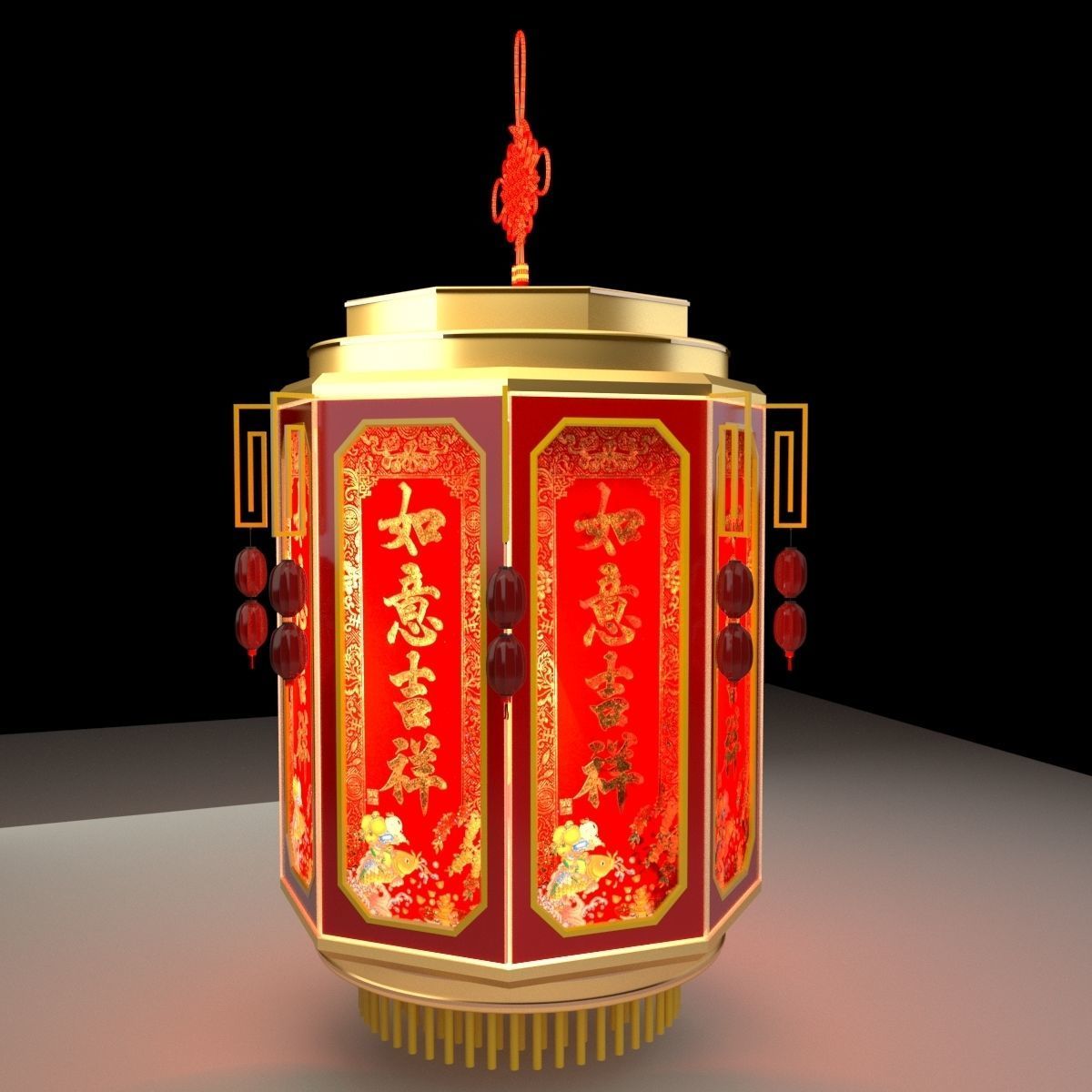 Chinese Palace Lantern 3D model_1