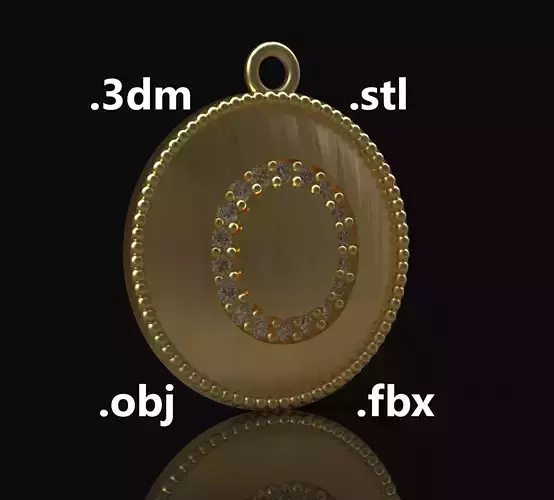 Model 180 Alphabets Necklace  The Letter O Necklace Camber 3D print model