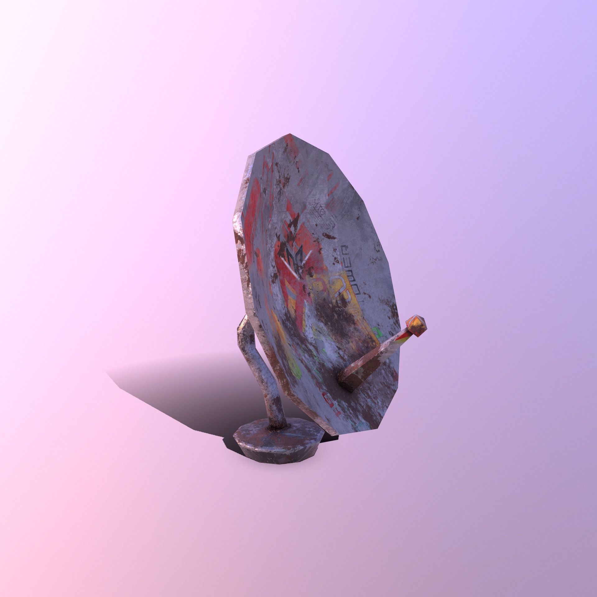 Stylize- Satellite Low-poly 3D model_6