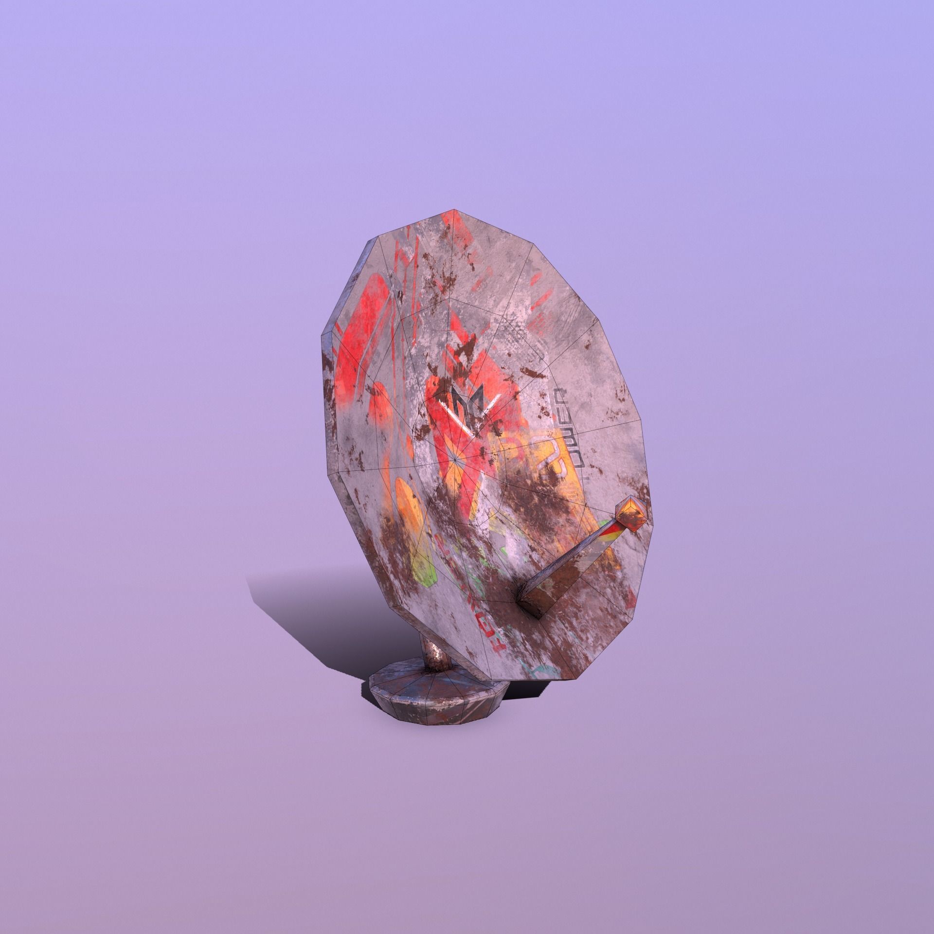Stylize- Satellite Low-poly 3D model_9