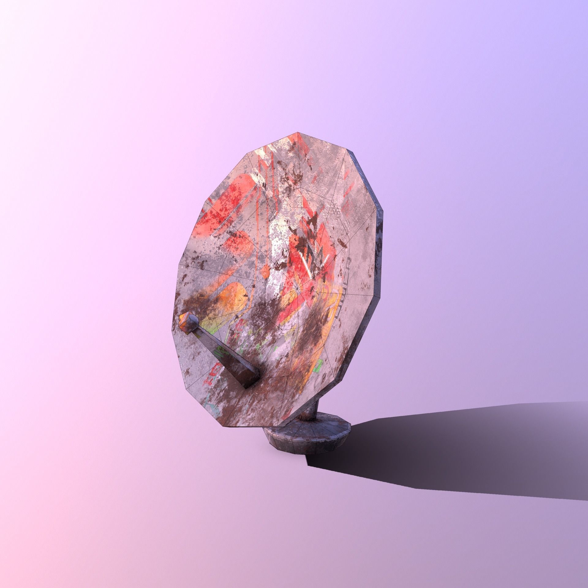 Stylize- Satellite Low-poly 3D model_10