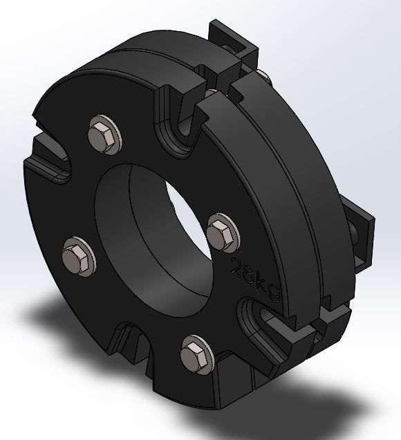 Landini tractor front wheel weight design Free 3D model_6