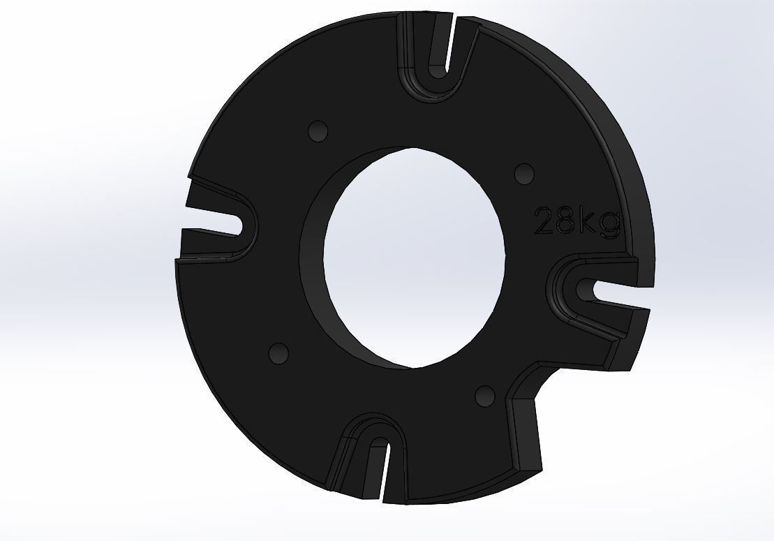 Landini tractor front wheel weight design Free 3D model_2