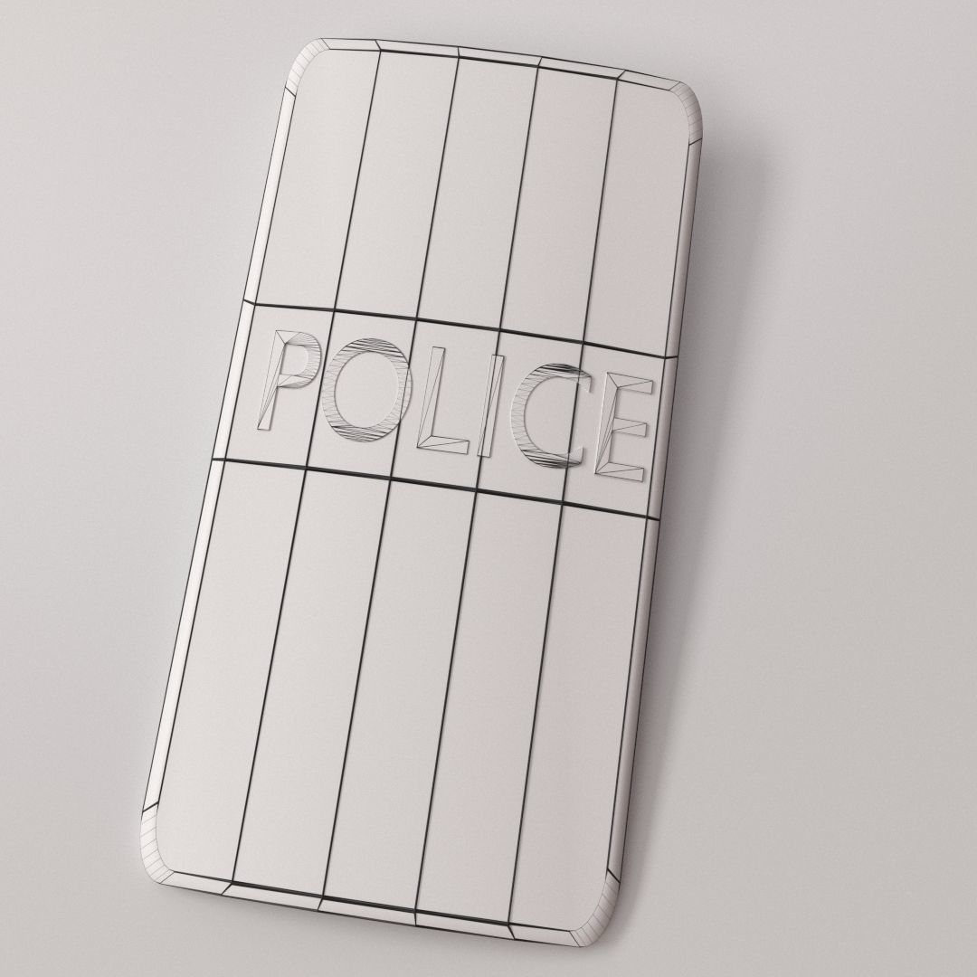 Riot Shield 3D model_4