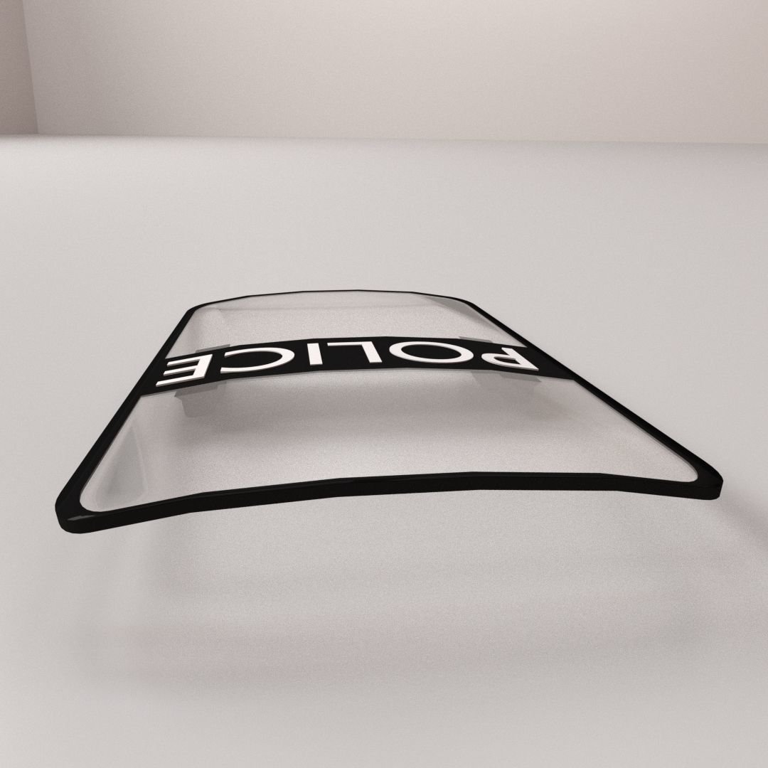 Riot Shield 3D model_2