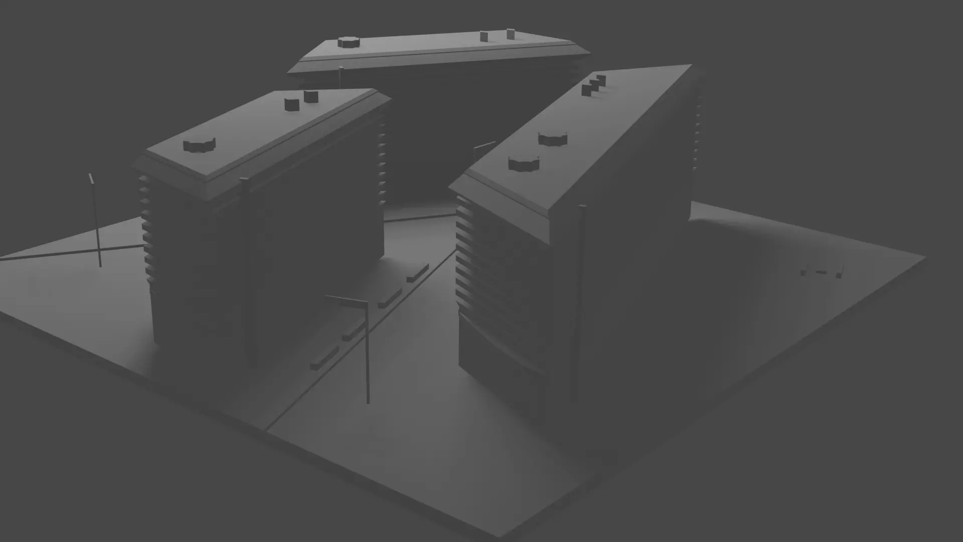 Mid rise apartment block Free low-poly 3D model