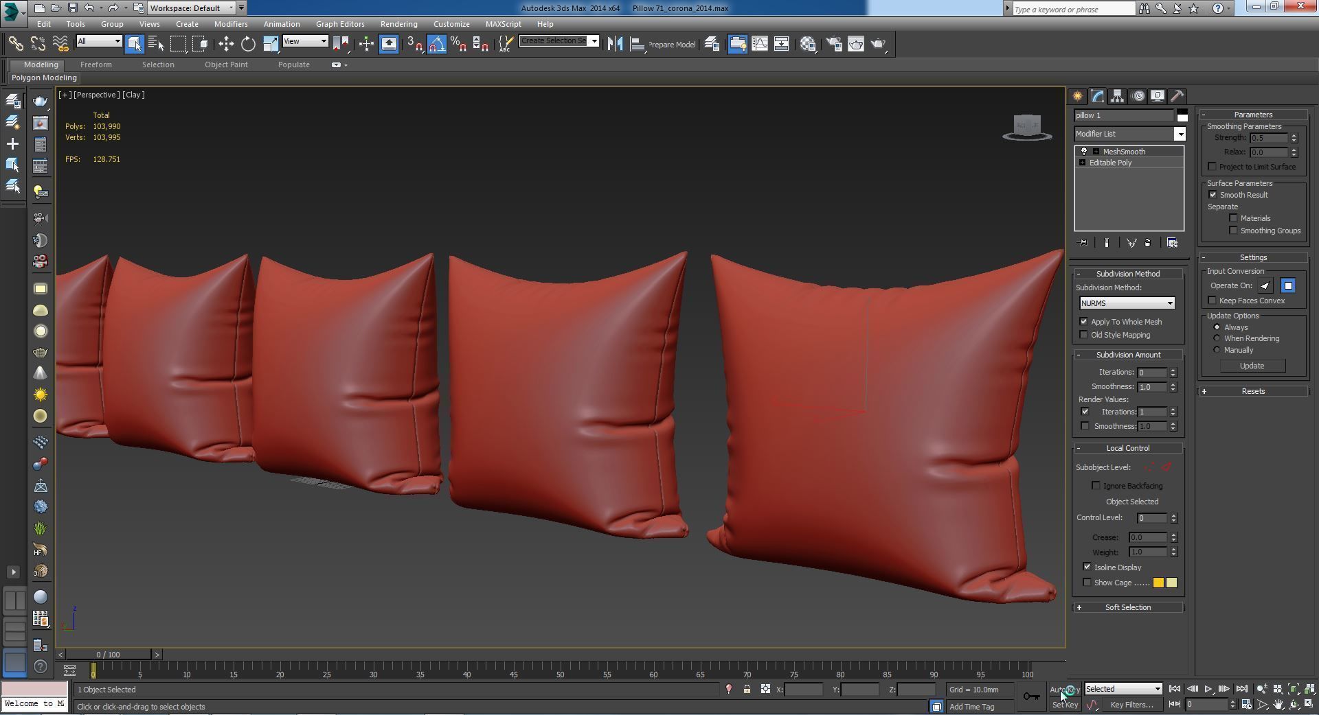 Decorative pillows   set 071 3D model_8