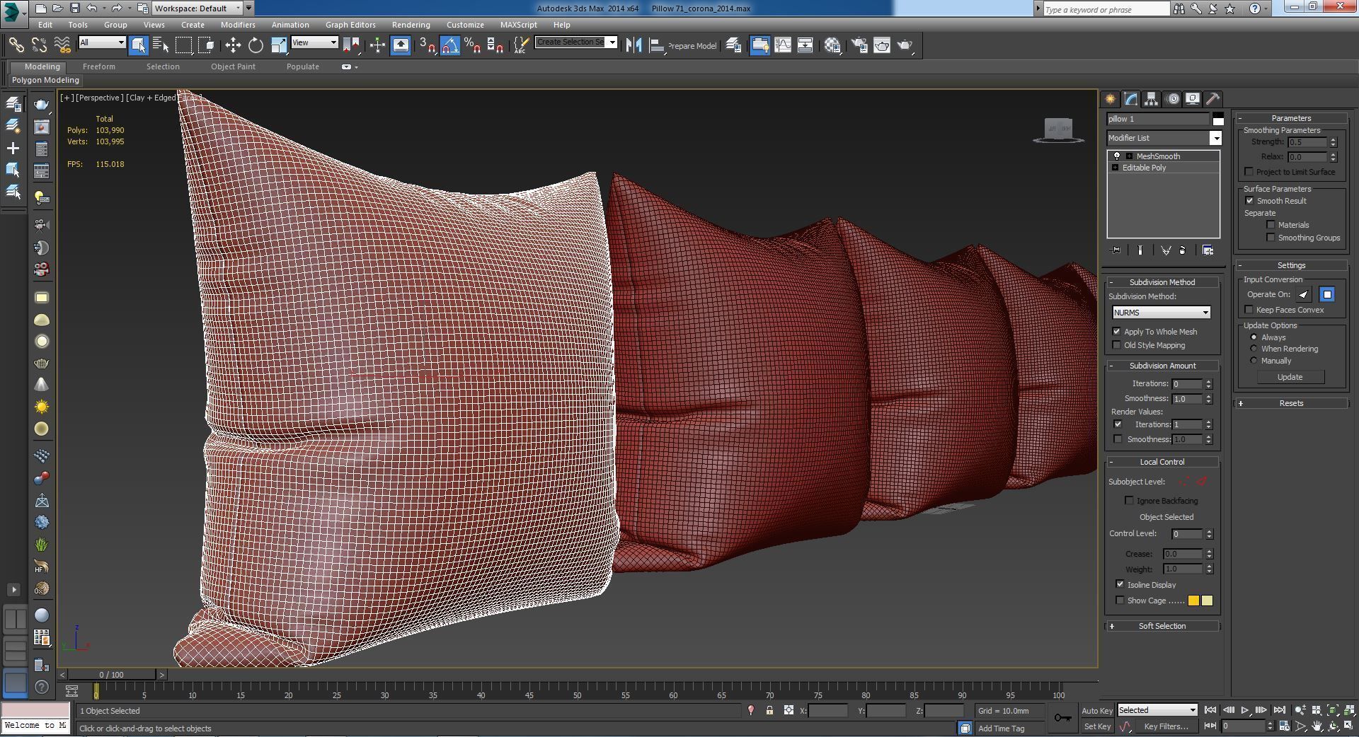 Decorative pillows   set 071 3D model_10