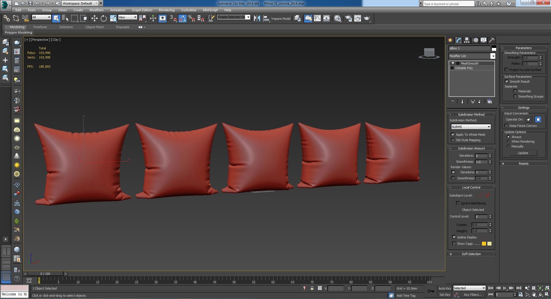 Decorative pillows   set 071 3D model_9