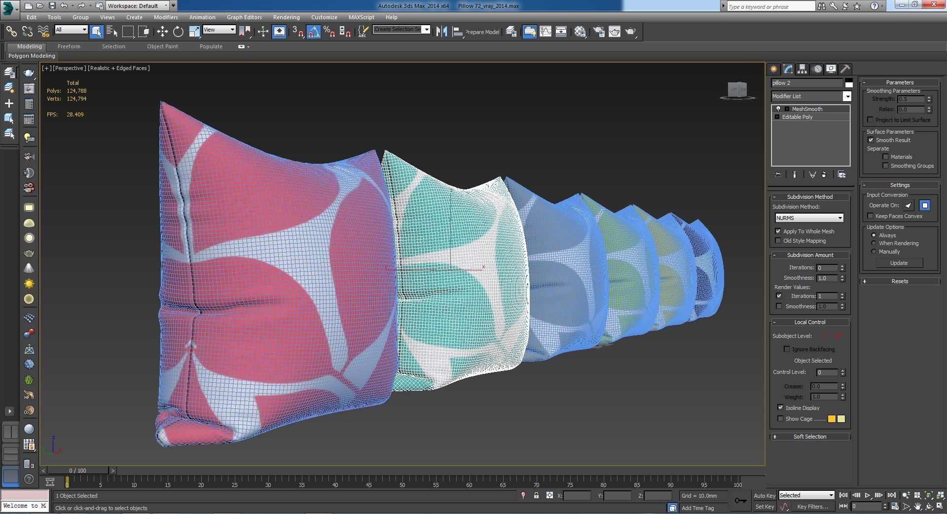 Decorative pillows  set 072 3D model_6