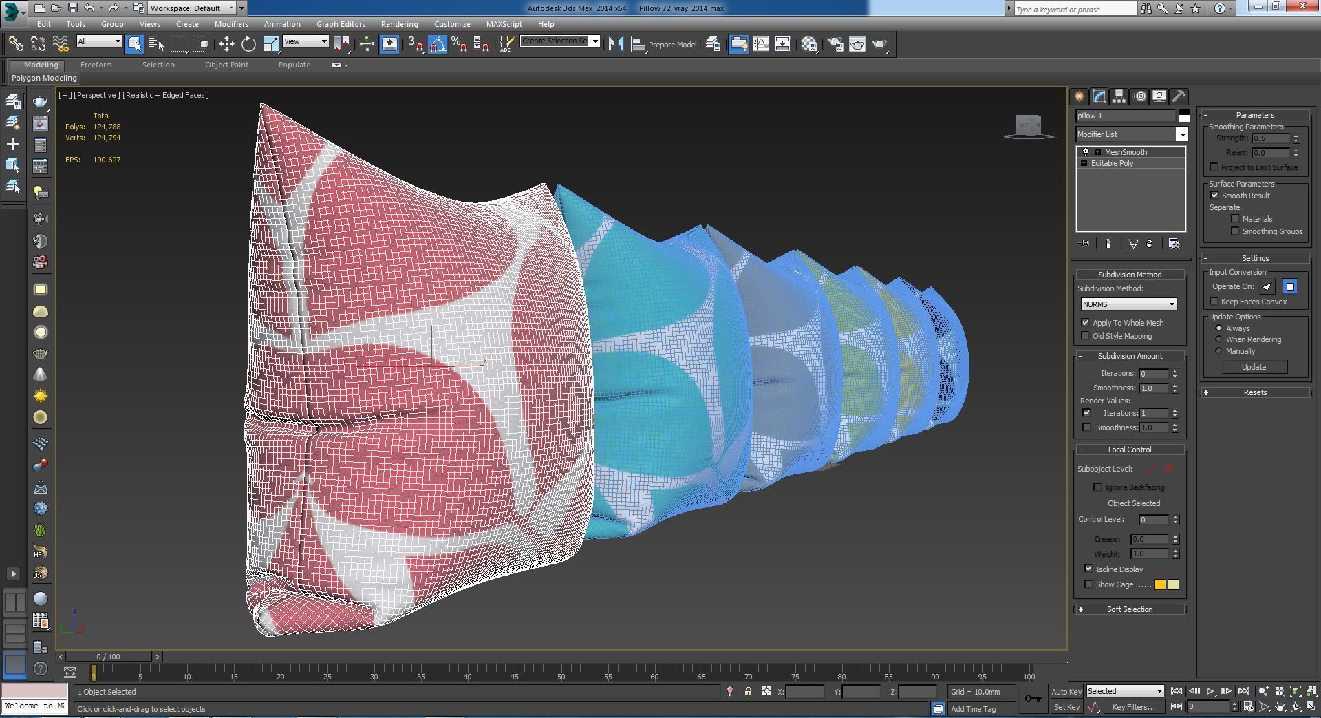 Decorative pillows  set 072 3D model_7