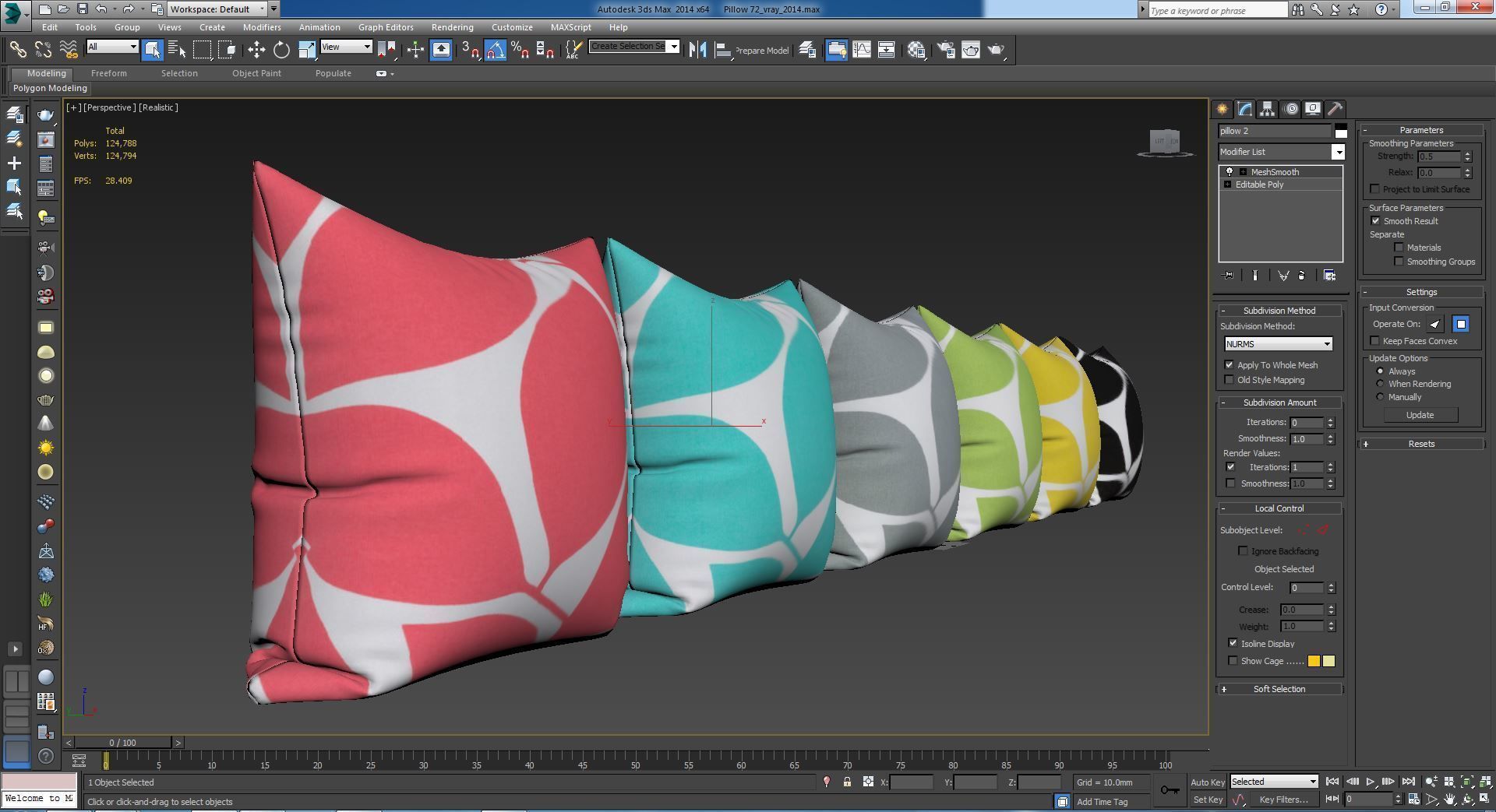 Decorative pillows  set 072 3D model_5