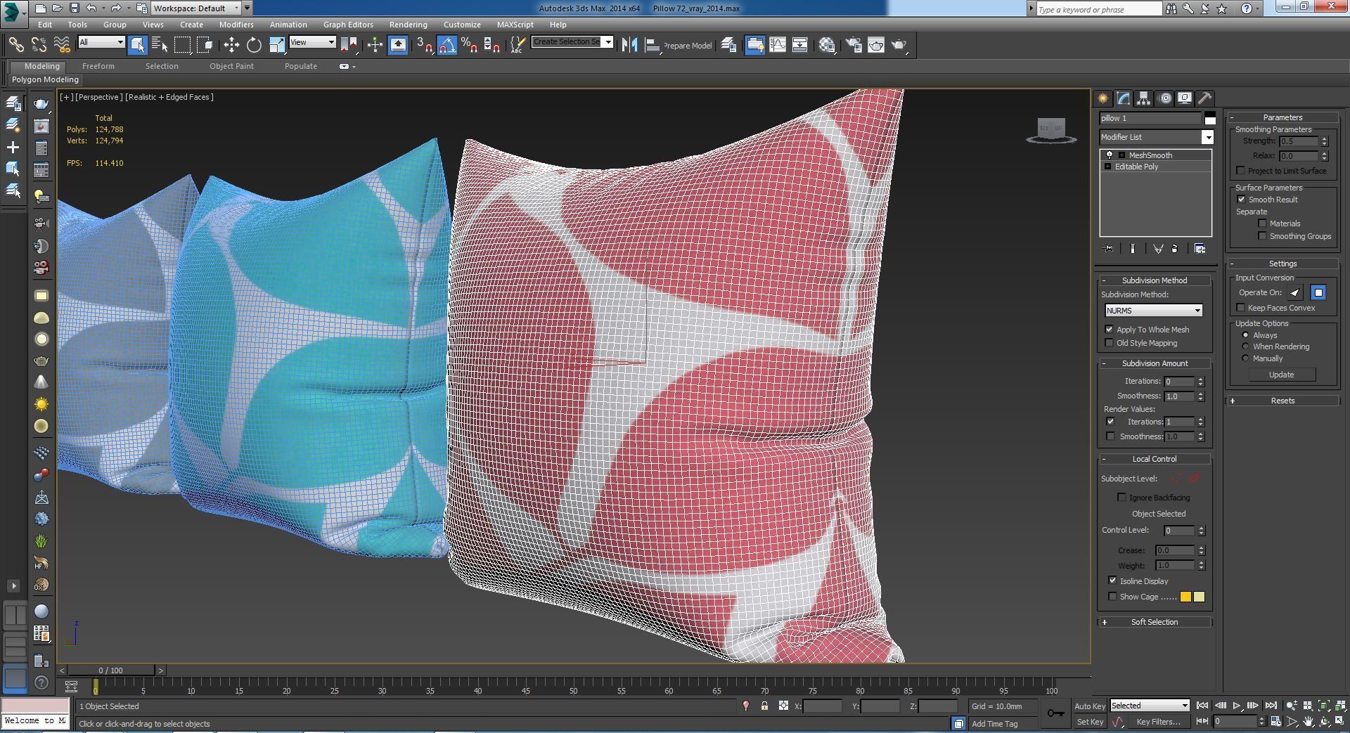 Decorative pillows  set 072 3D model_8