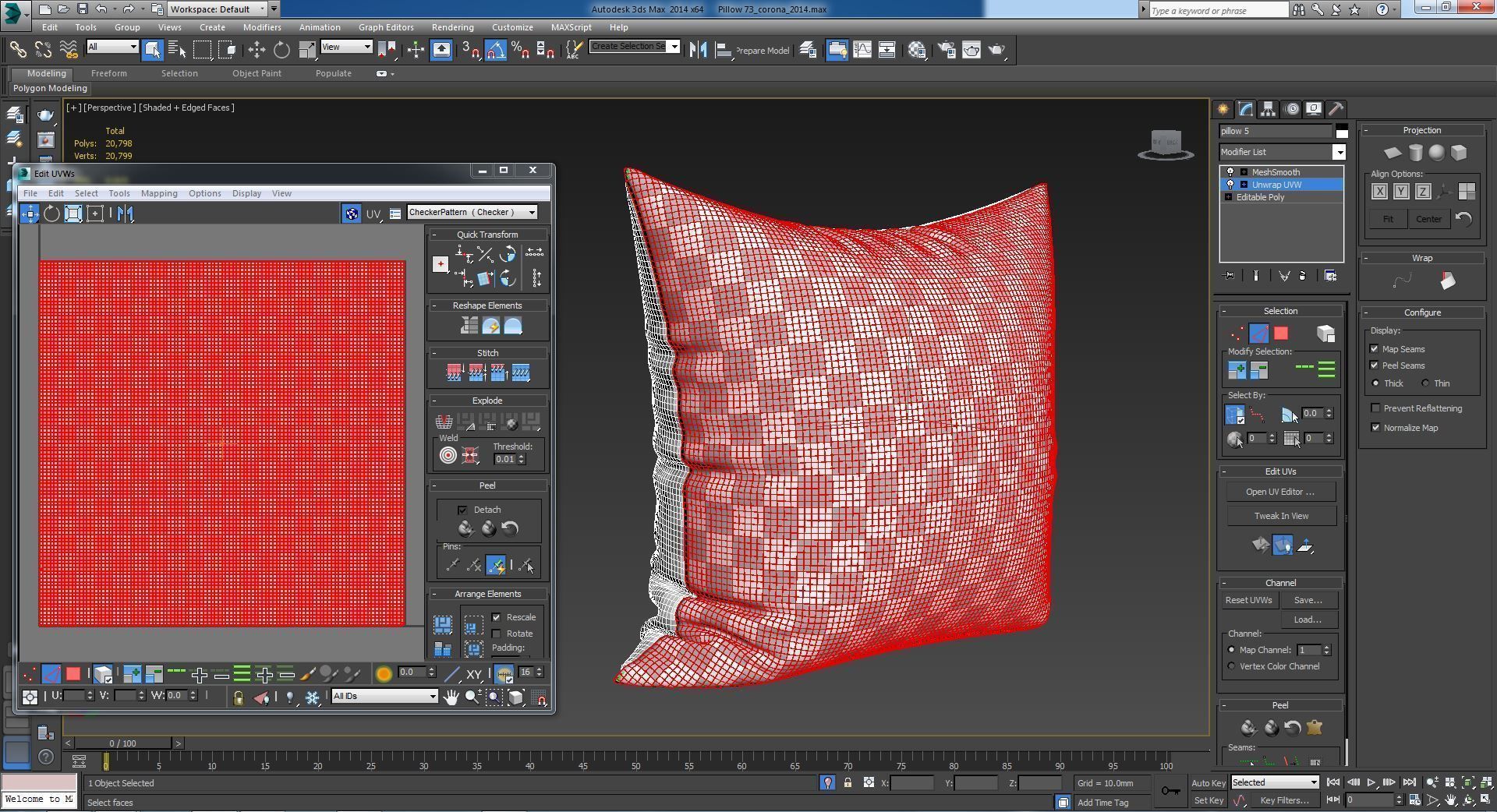 Decorative pillows set 073 3D model_14