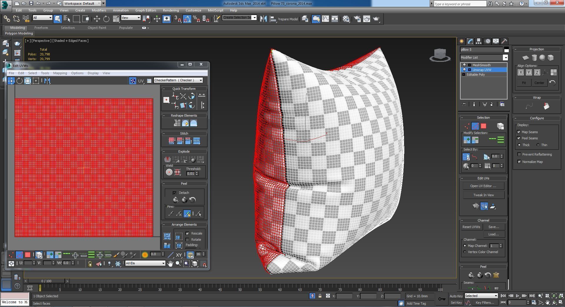 Decorative pillows set 073 3D model_4