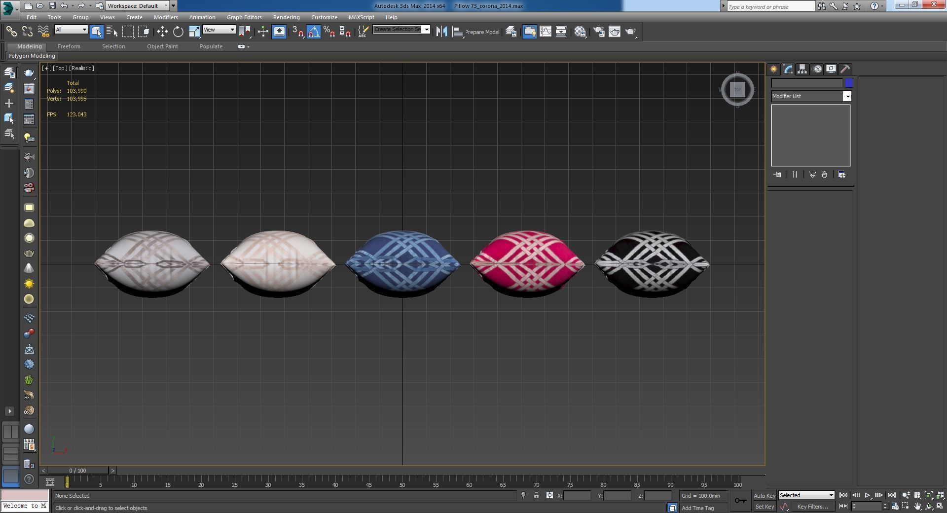 Decorative pillows set 073 3D model_18