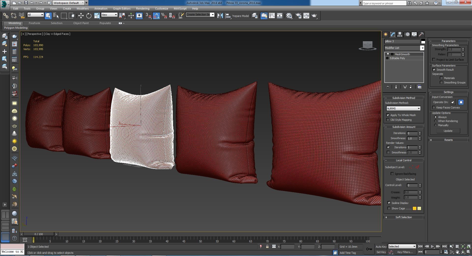 Decorative pillows set 073 3D model_6