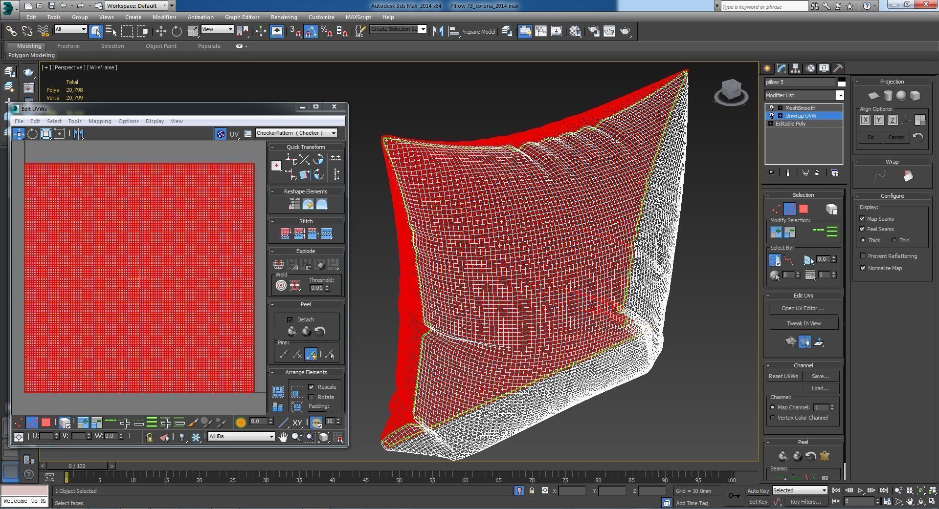 Decorative pillows set 073 3D model_7