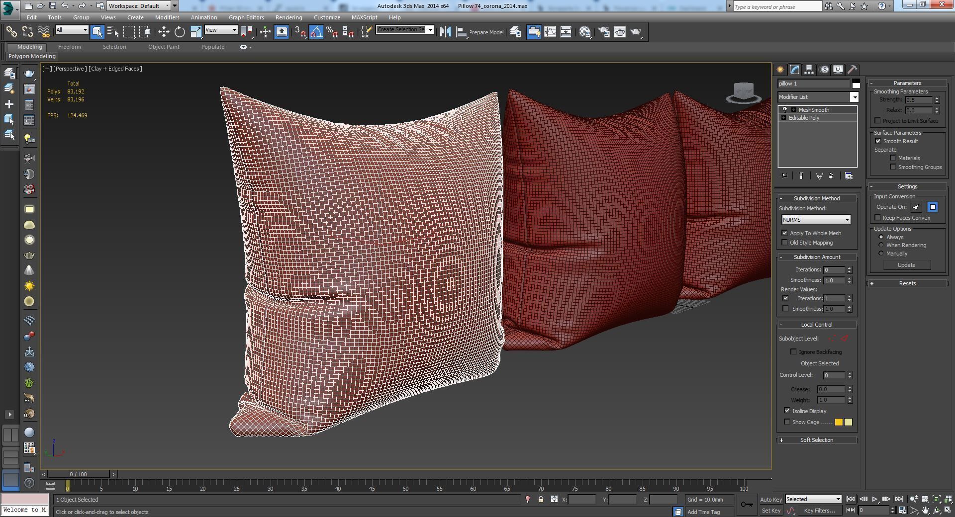 Decorative pillows set 075  3D model_14