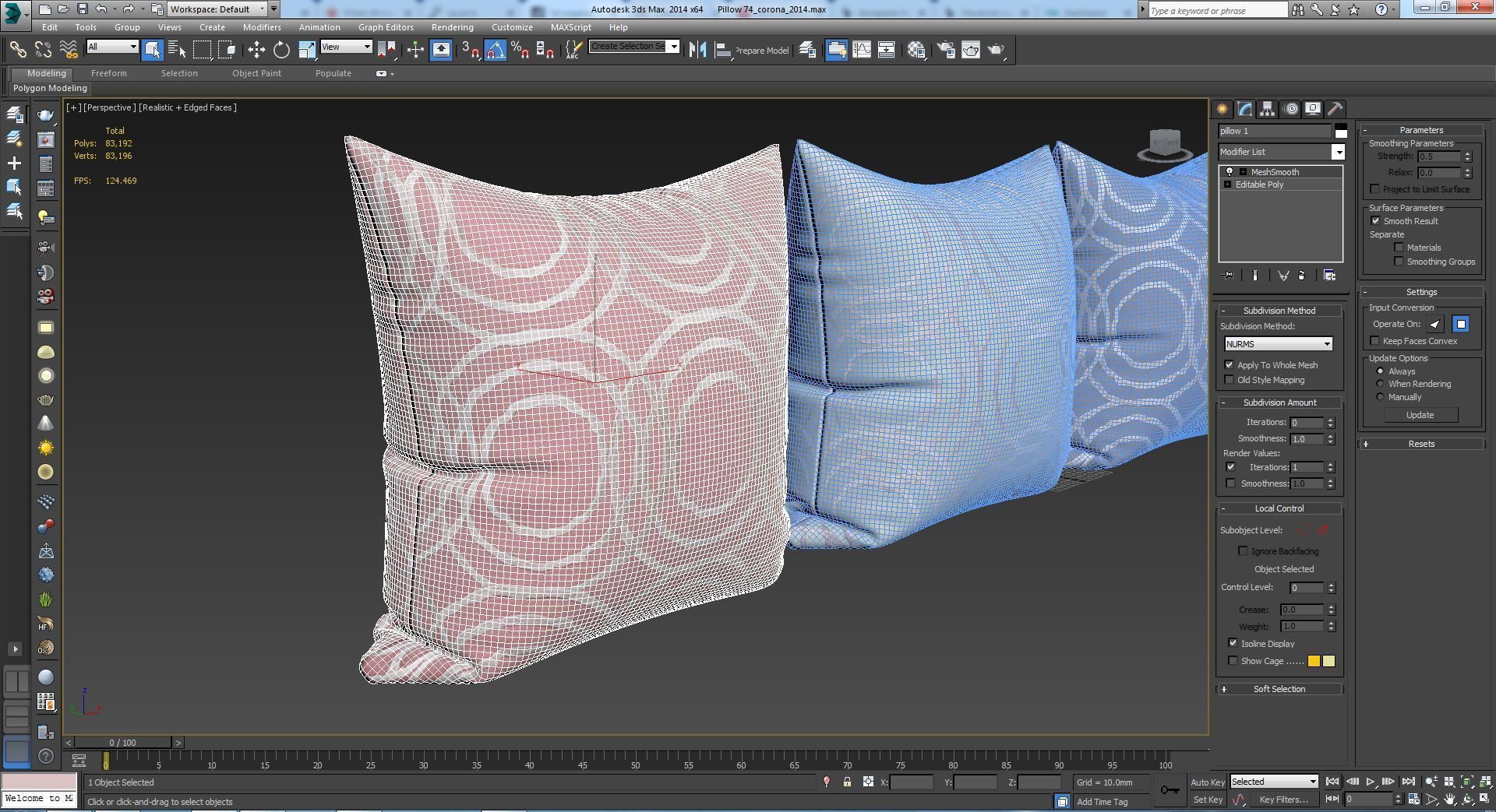 Decorative pillows set 075  3D model_12