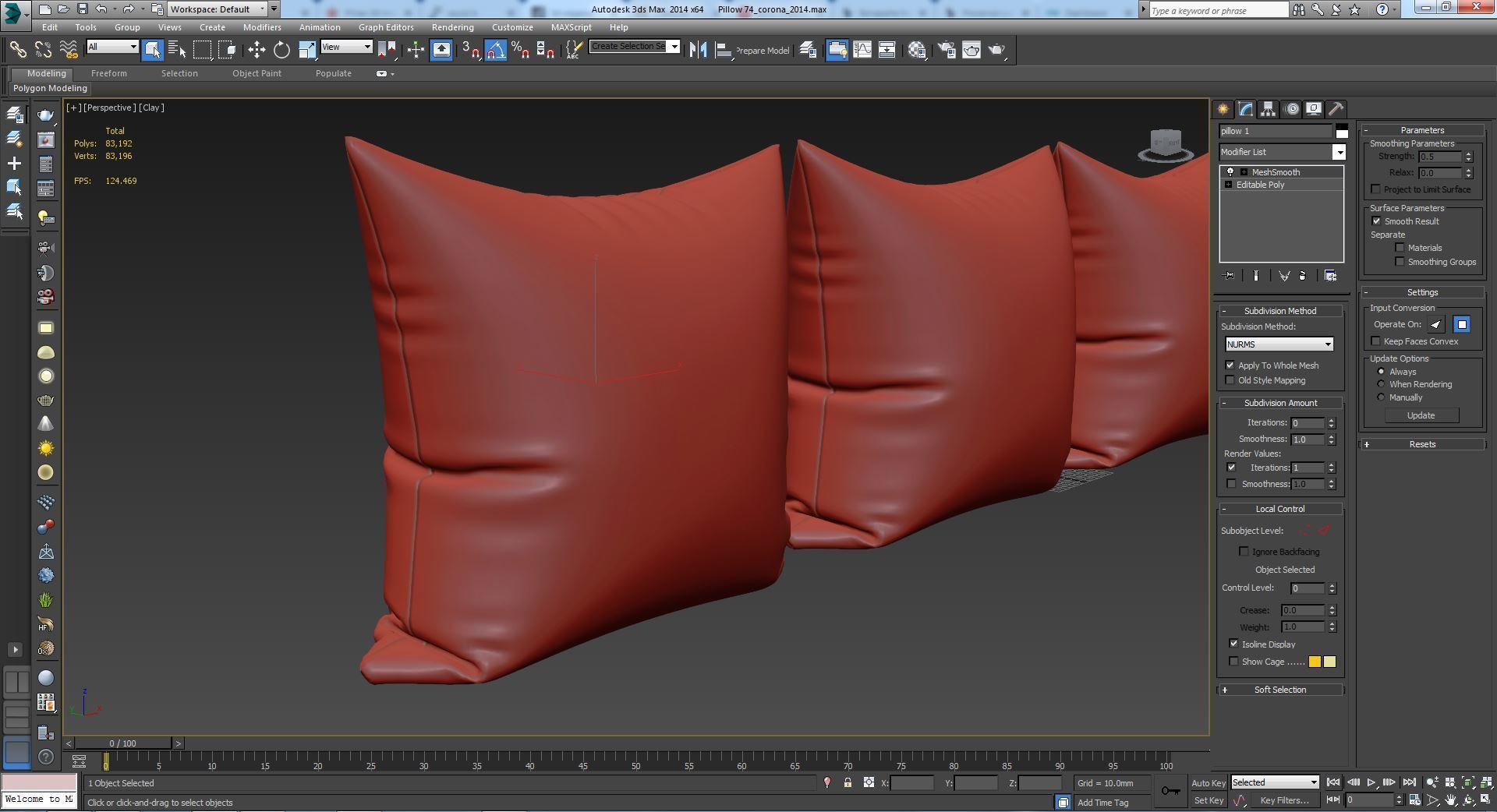 Decorative pillows set 075  3D model_13