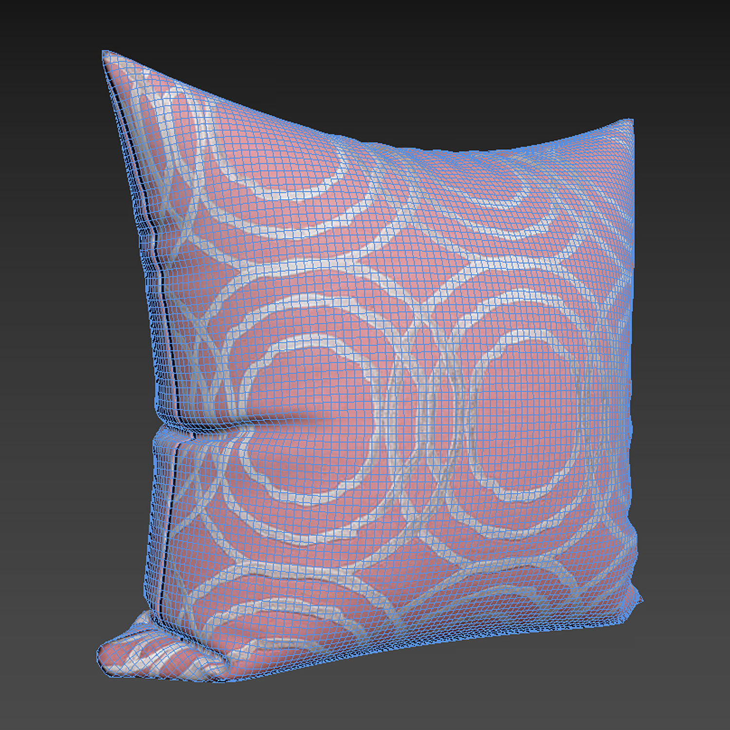 Decorative pillows set 075  3D model_1