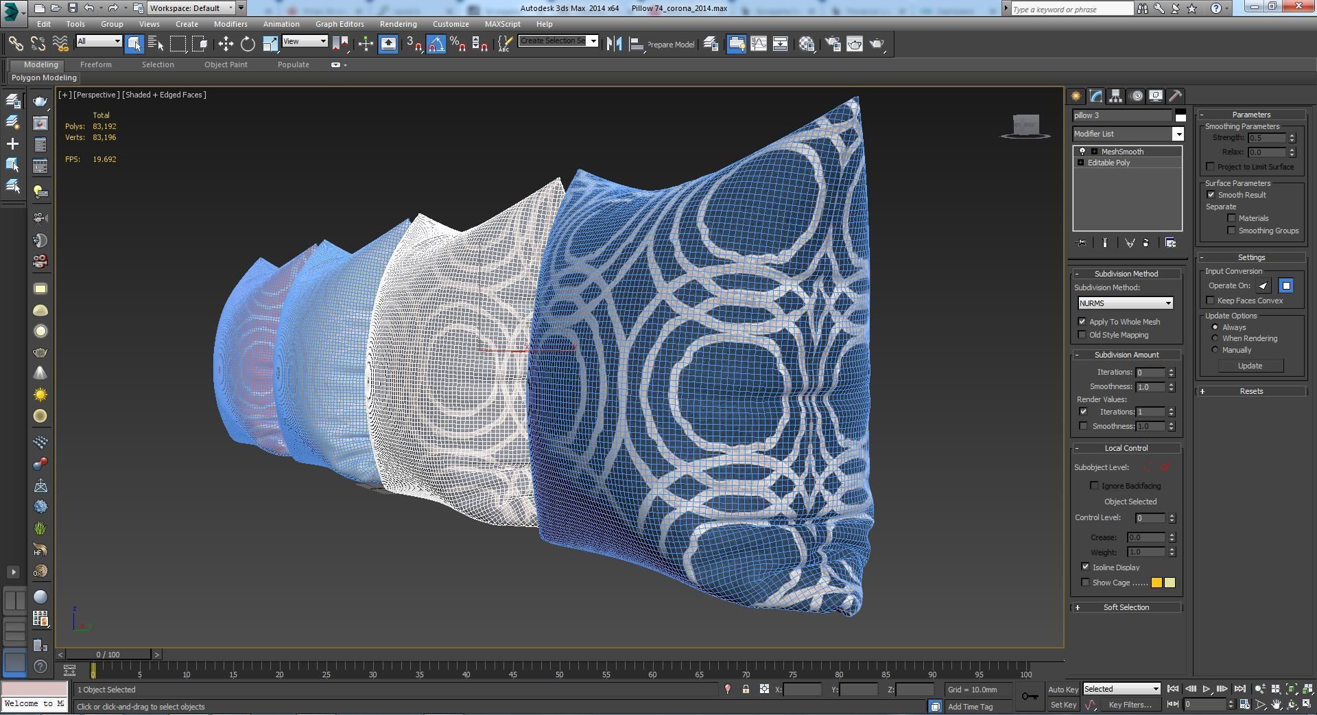 Decorative pillows set 075  3D model_7