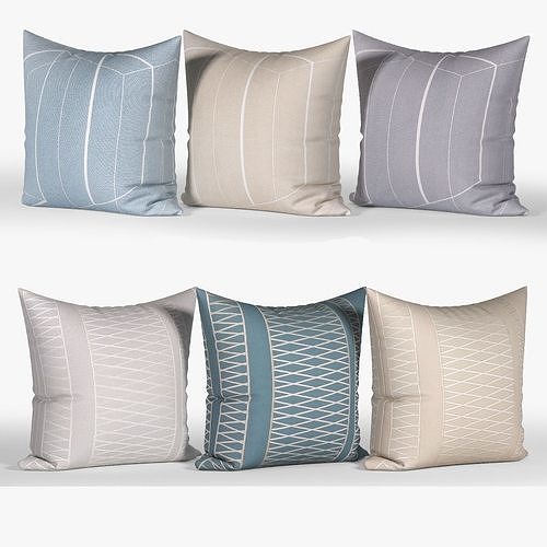 Decorative pillow  set 077 3D model