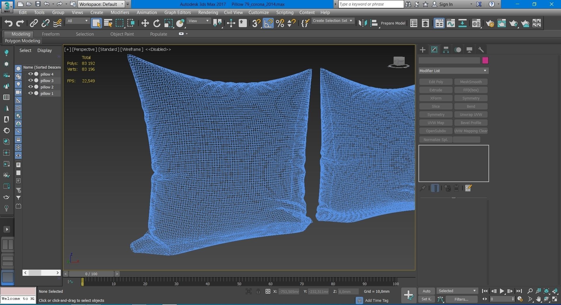 Decorative pillows  set 079 3D model_8