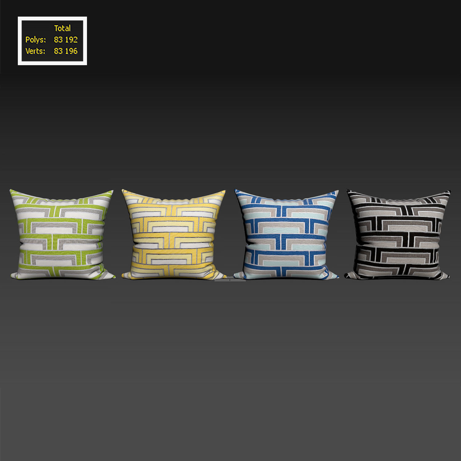 Decorative pillows  set 079 3D model_14
