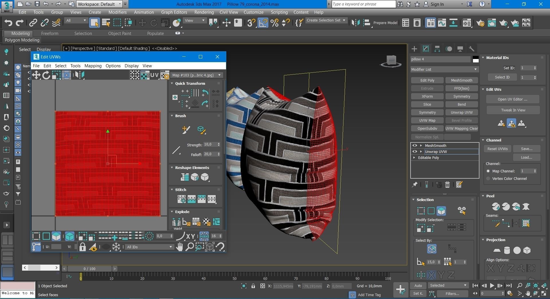 Decorative pillows  set 079 3D model_12