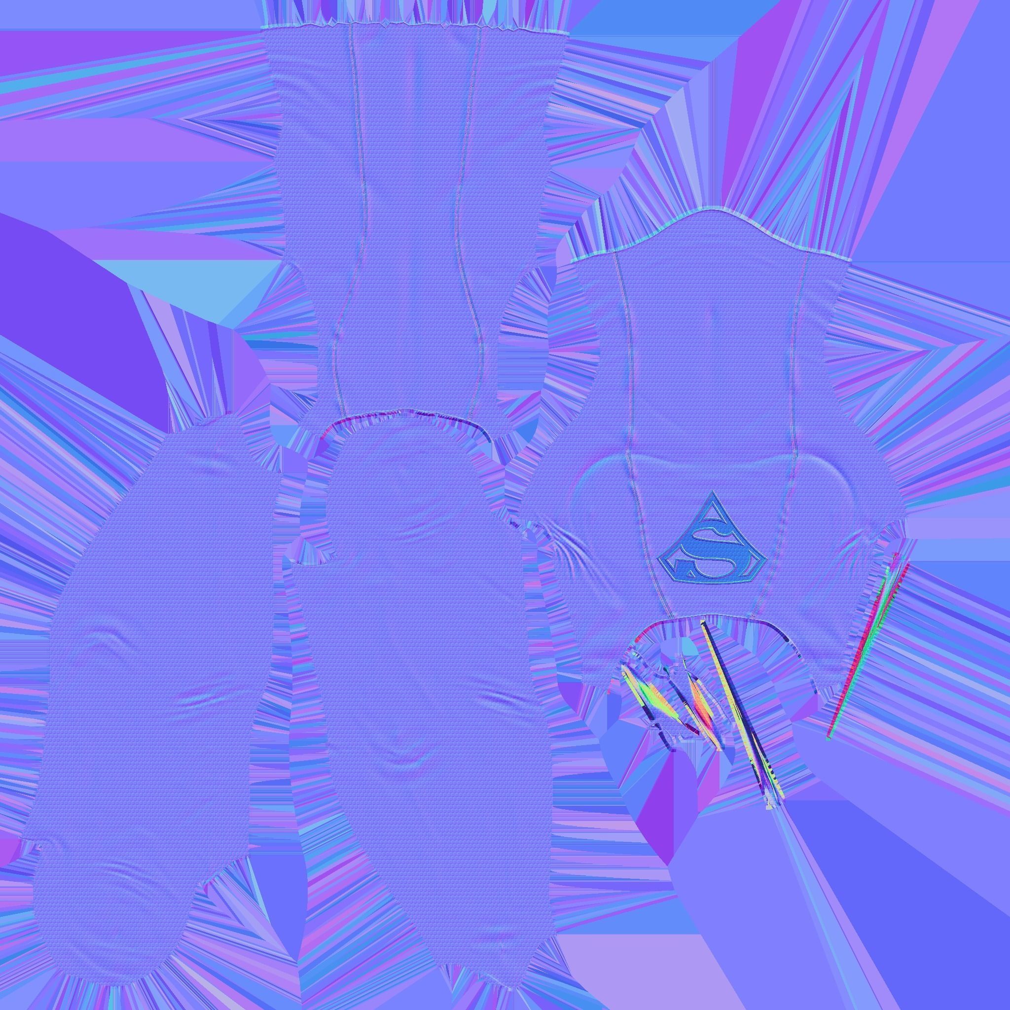 Supergirl Low-poly 3D model_9