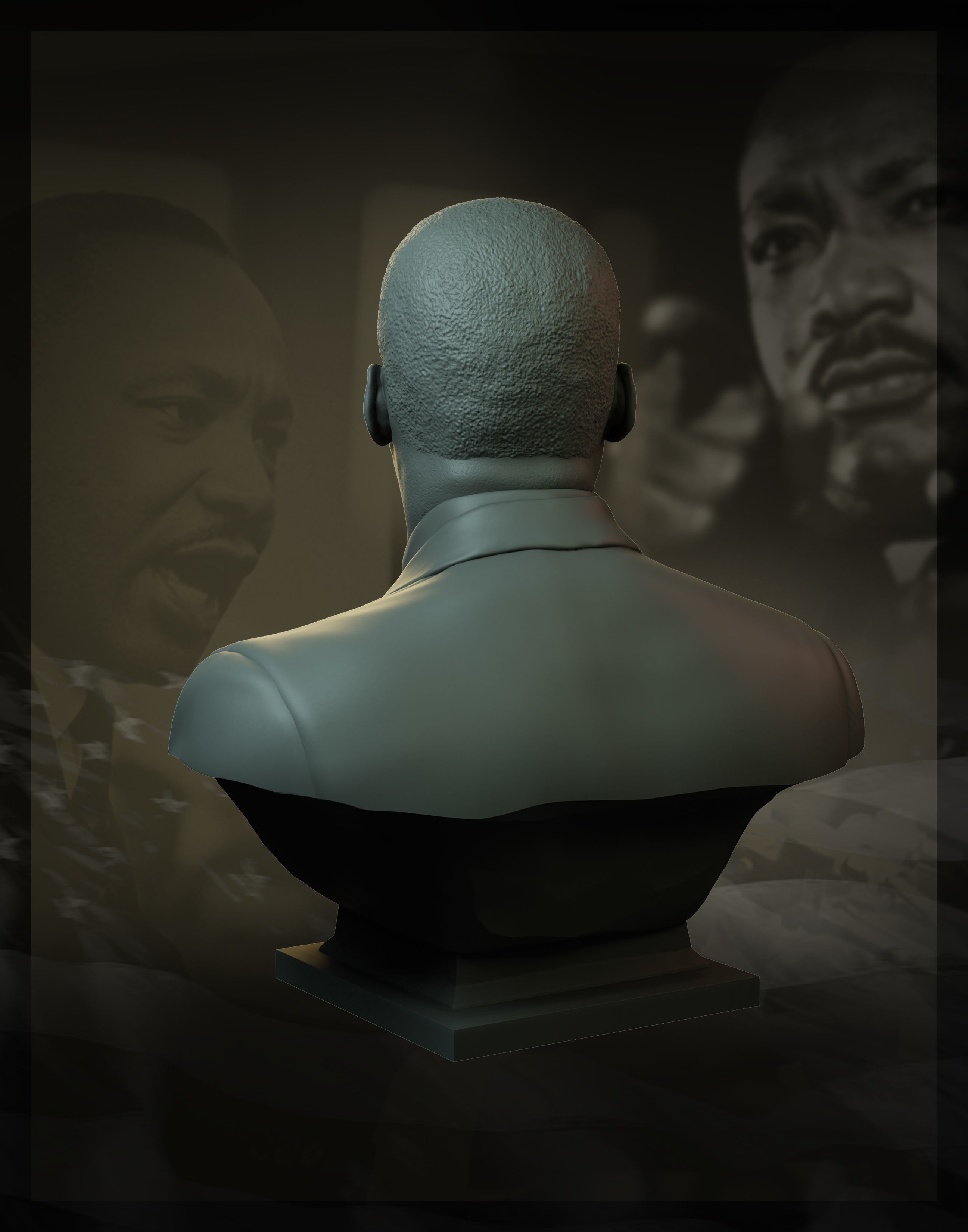 Martin Luther King 3D print model_17