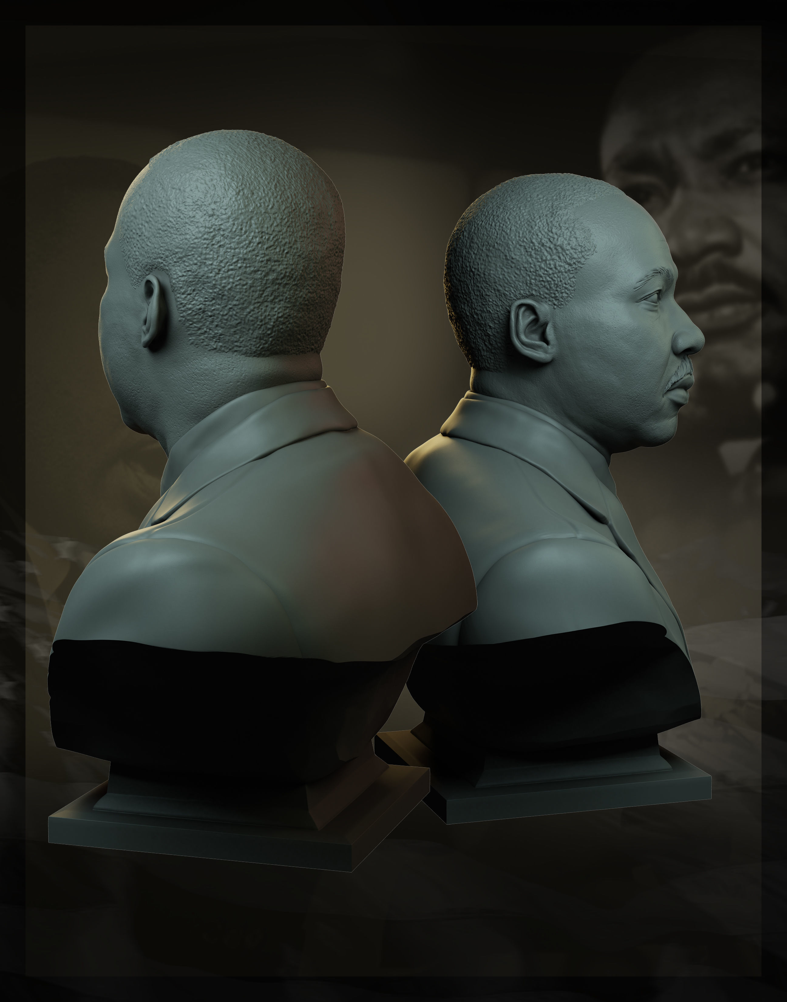 Martin Luther King 3D print model_10
