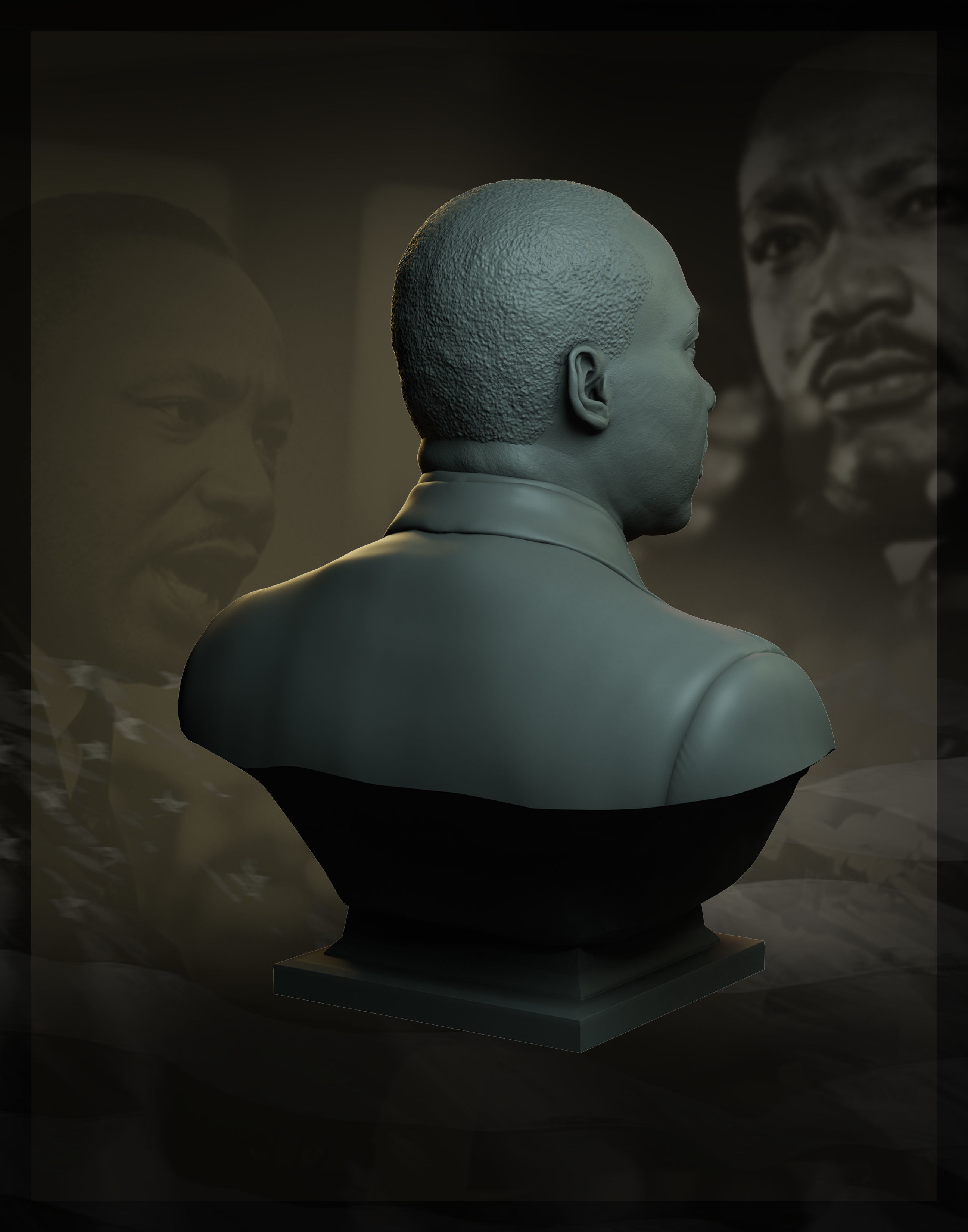 Martin Luther King 3D print model_16