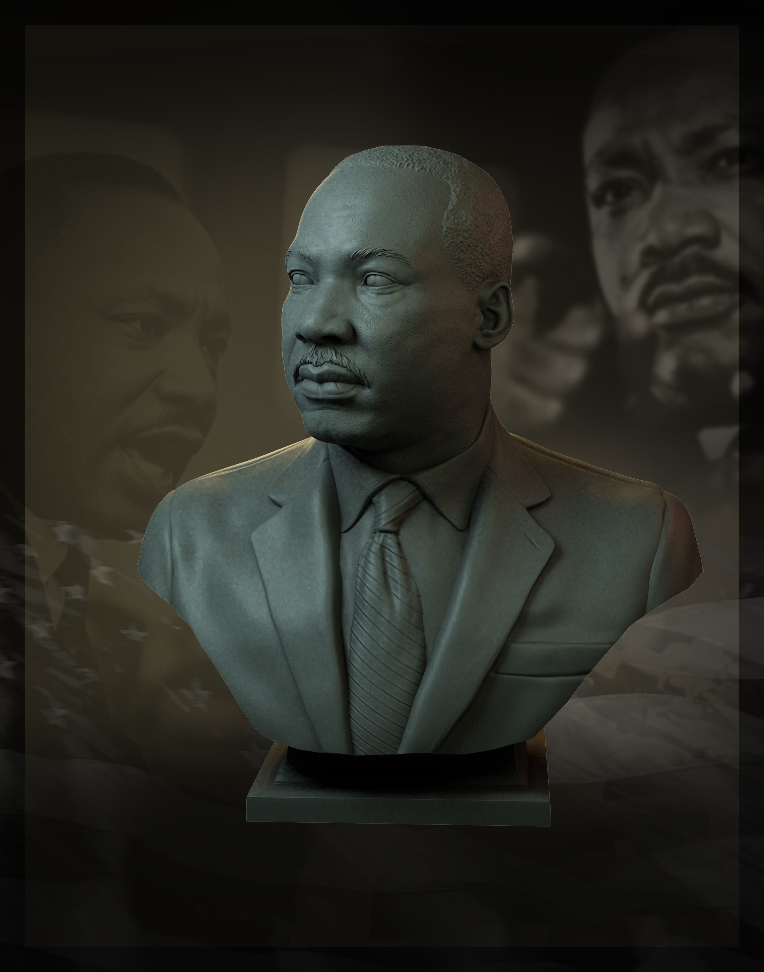 Martin Luther King 3D print model_1