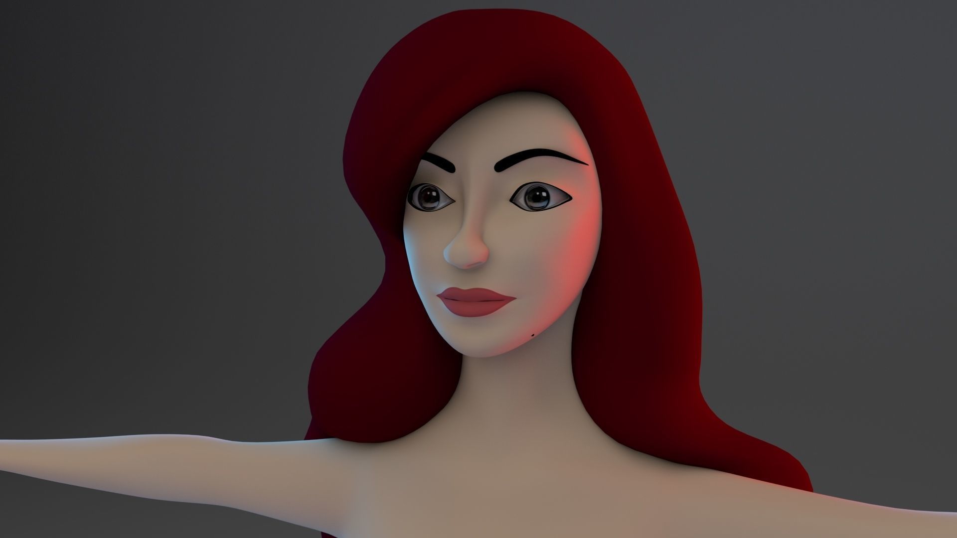 Mermaid 3d model little 3D model_5