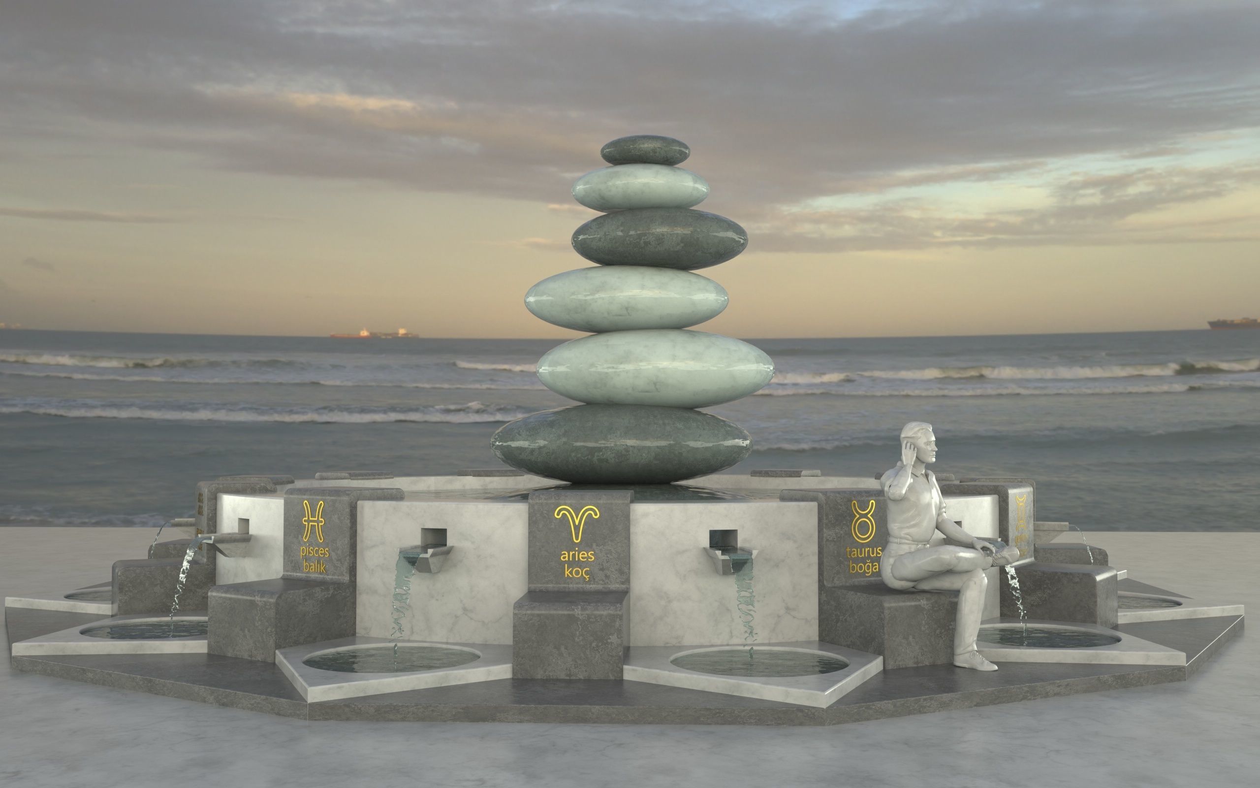  astrology pool 3d model 3D model_1
