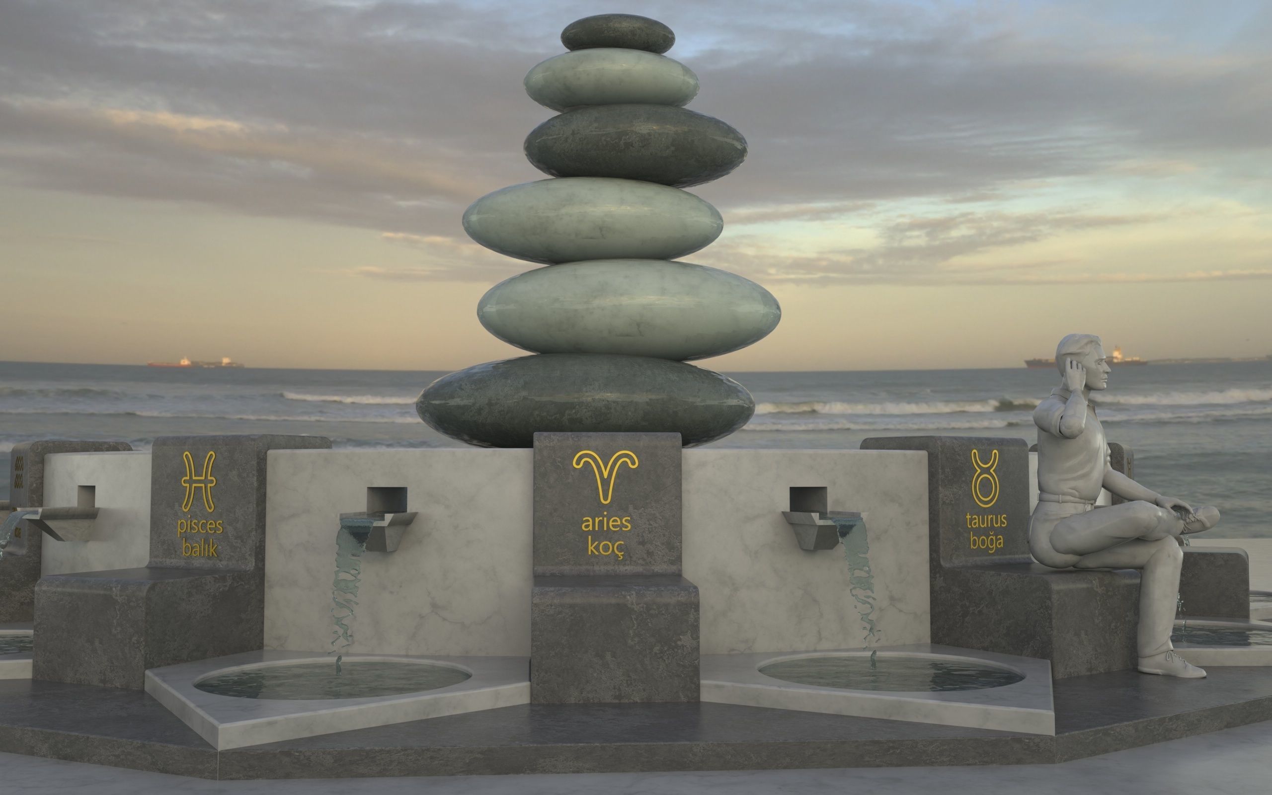  astrology pool 3d model 3D model_2