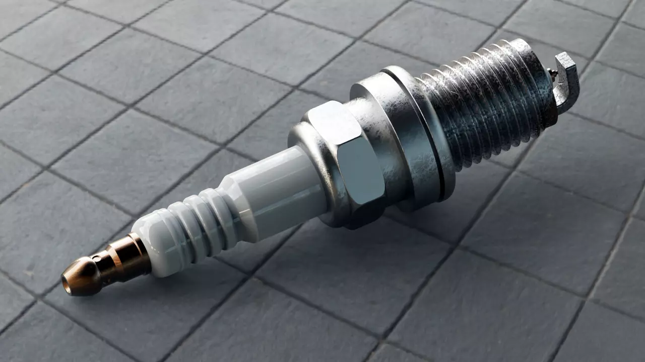 Automobile spark plug - detailed 3D model_0