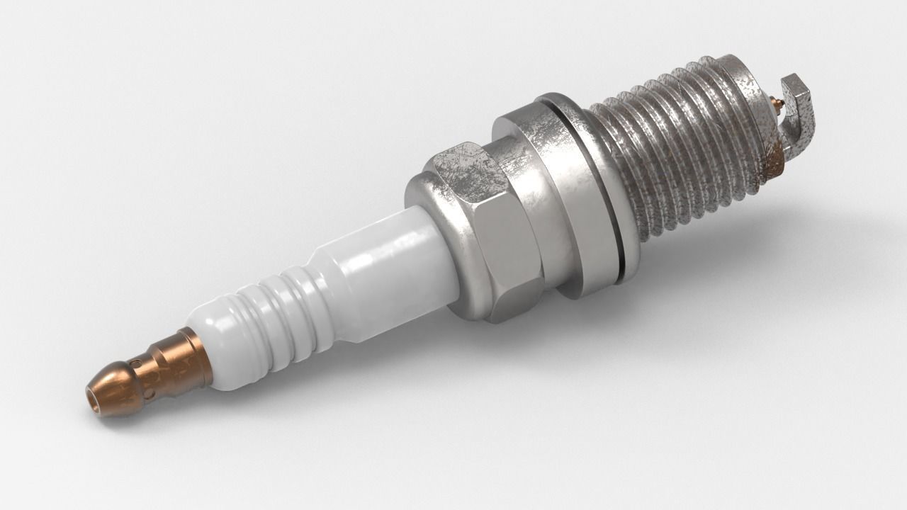 Automobile spark plug - detailed 3D model_1
