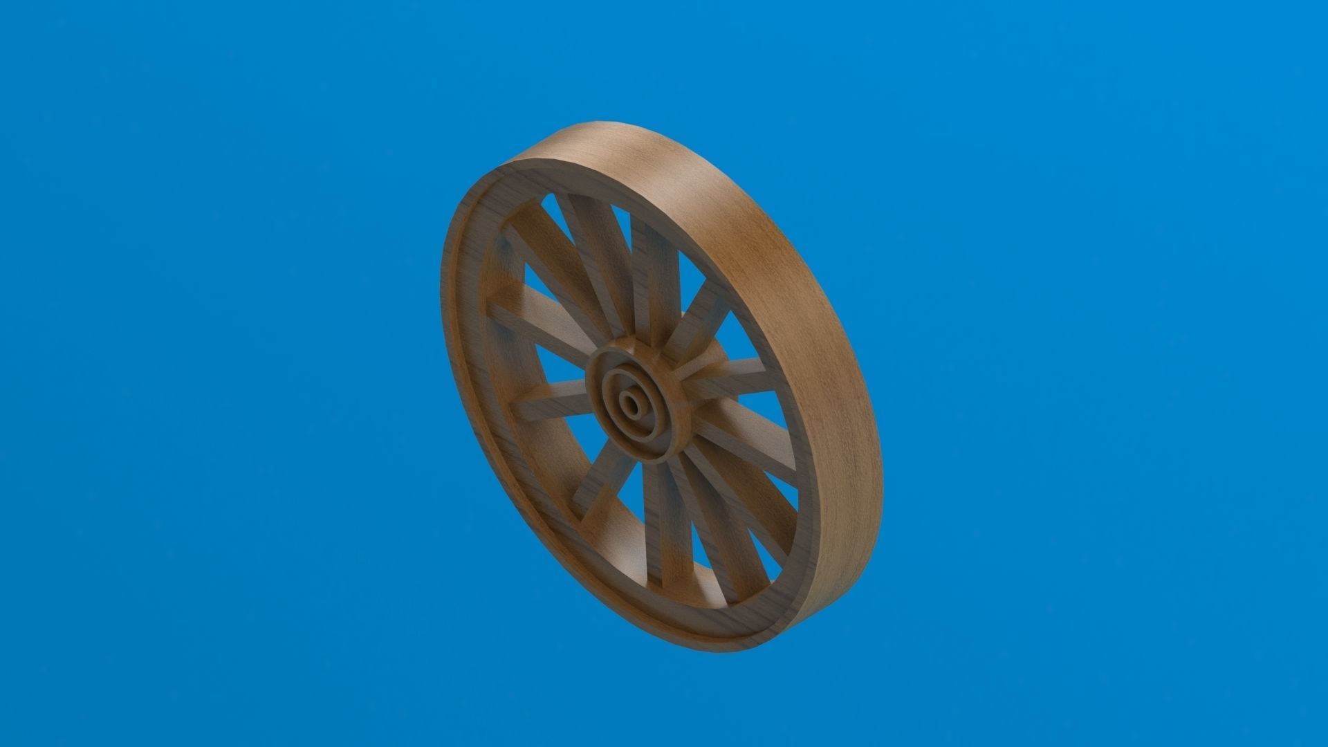 Old Wooden Wheel 3D printable 3D print model_4