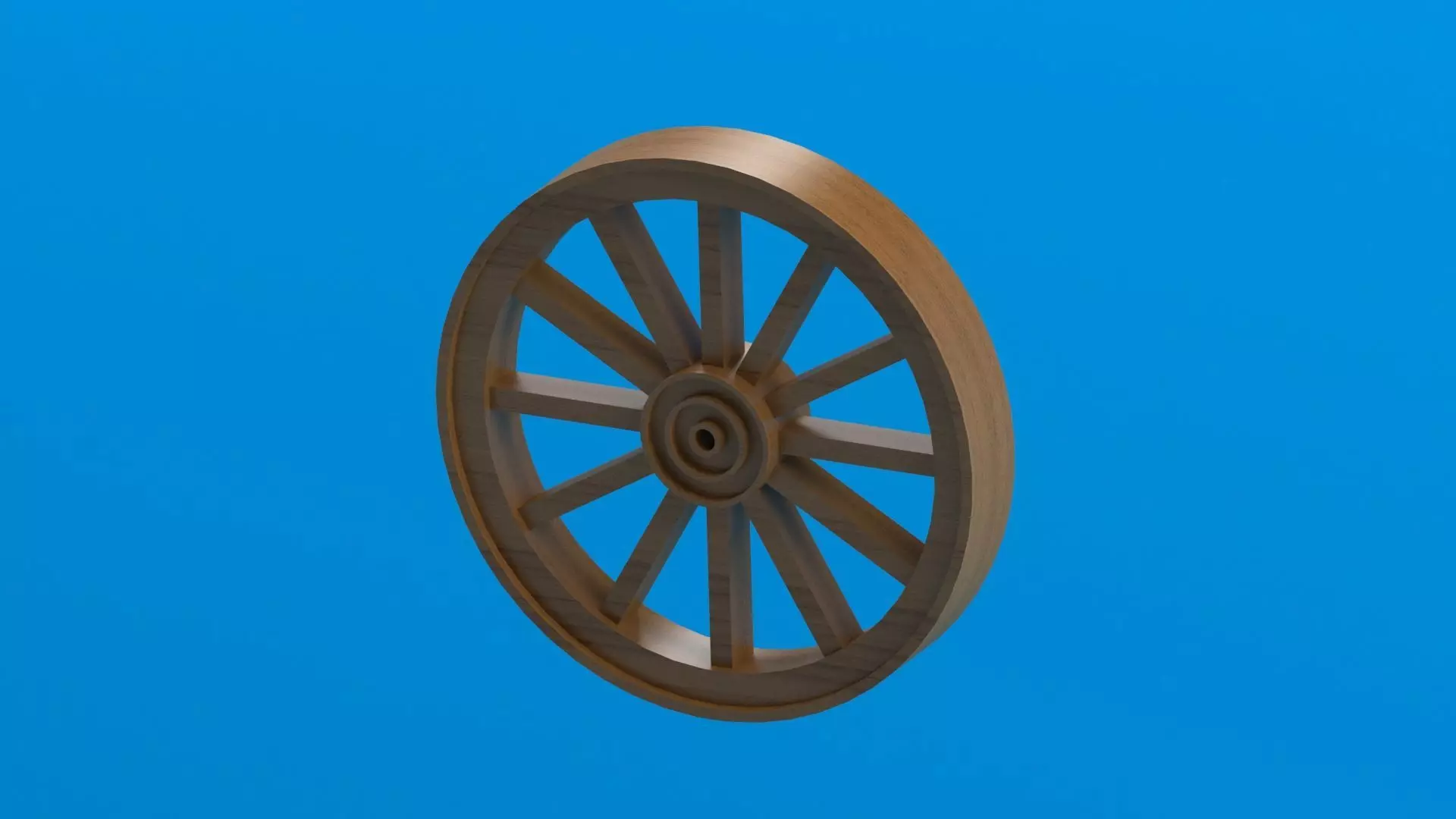 Old Wooden Wheel 3D printable 3D print model_0