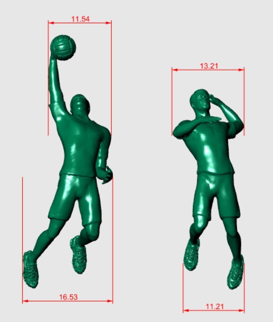 Volleyball player 3D print model_7