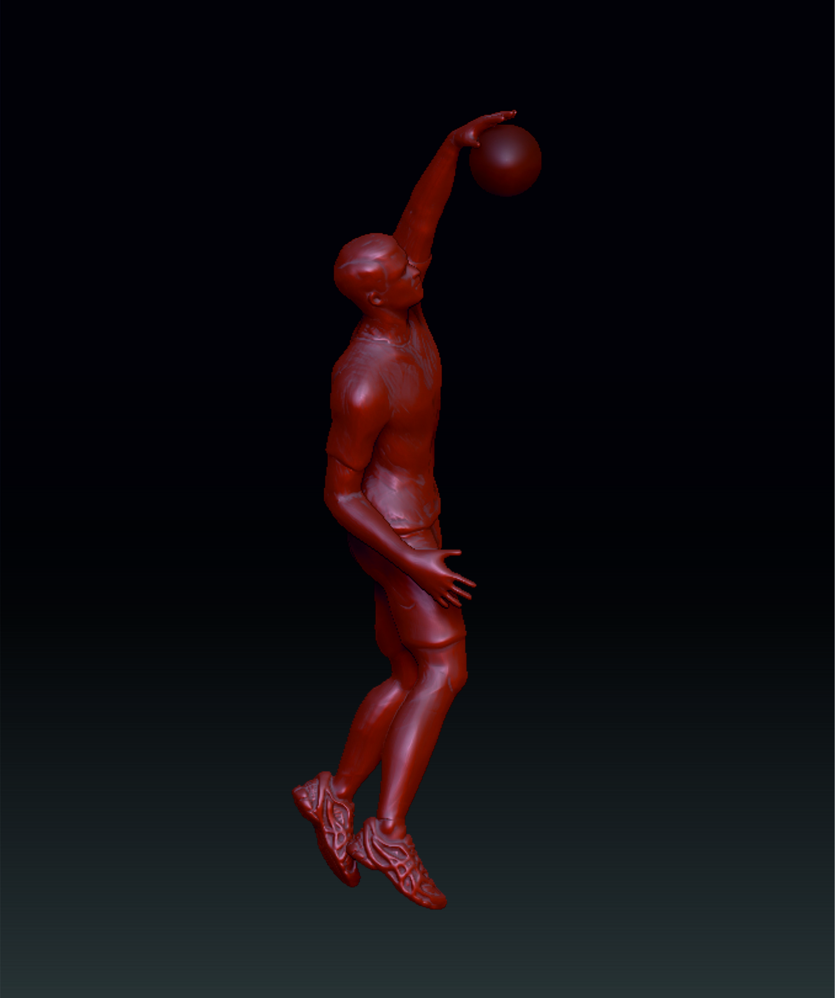Volleyball player 3D print model_3