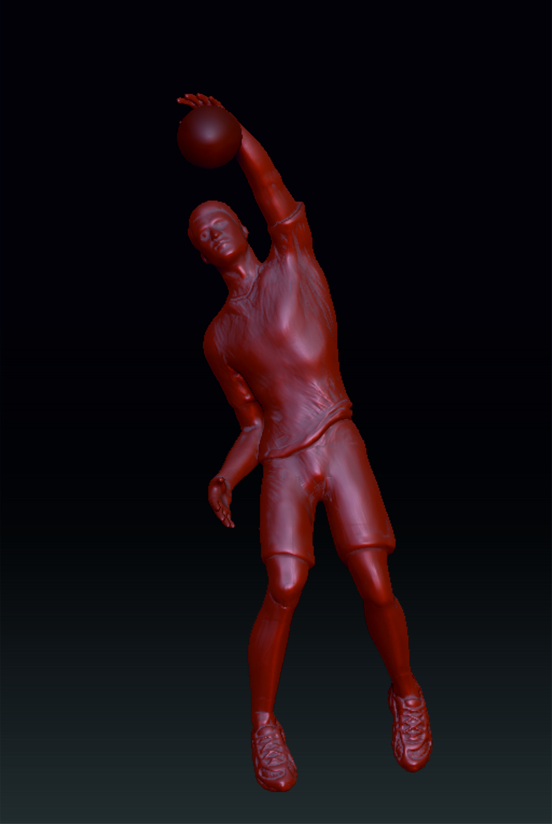 Volleyball player 3D print model_6